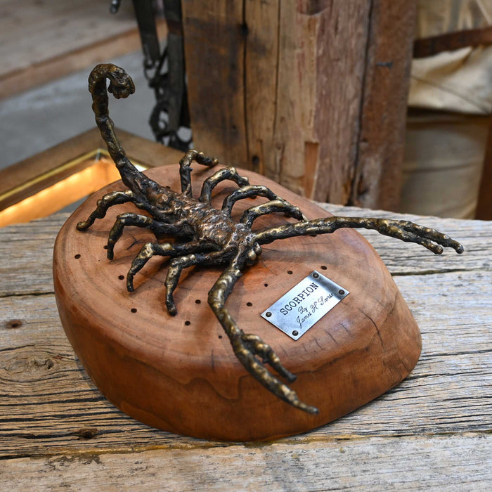 Handmade by James H.Scorse Vintage Bronze Finish Scorpion Statue Collectibles Teskey's