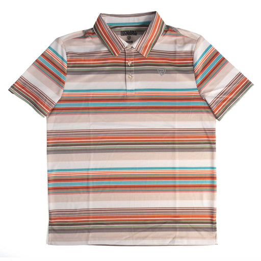 Rock & Roll Denim Men's Tan Serape Stripe Polo Shirt MEN - Clothing - Shirts - Short Sleeve Panhandle