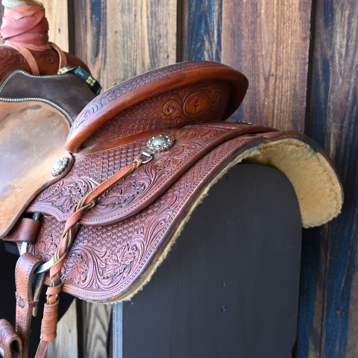 14.5" USED PAUL TURNER TEAM ROPING SADDLE
