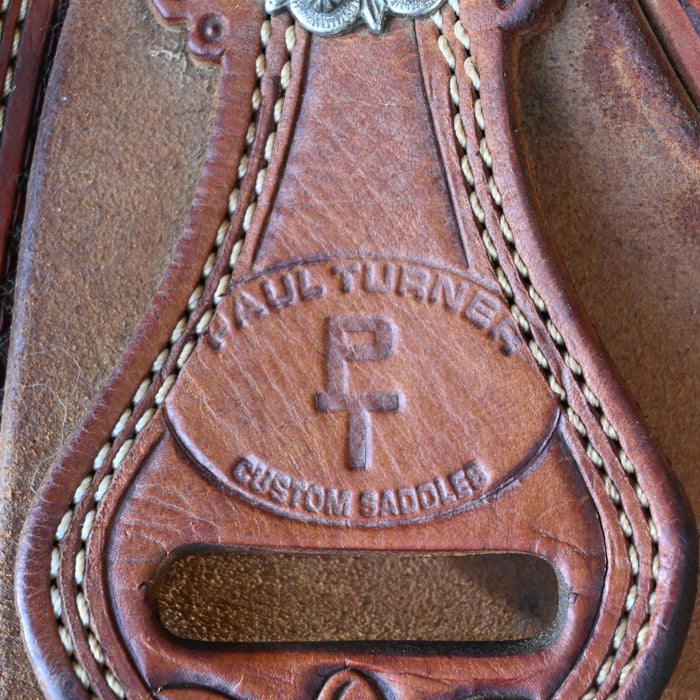 14.5" USED PAUL TURNER TEAM ROPING SADDLE