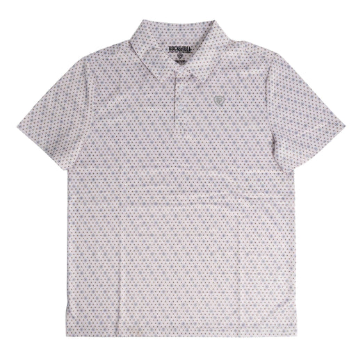 Rock & Roll Denim Men's White Geo Print Polo Shirt MEN - Clothing - Shirts - Short Sleeve Panhandle