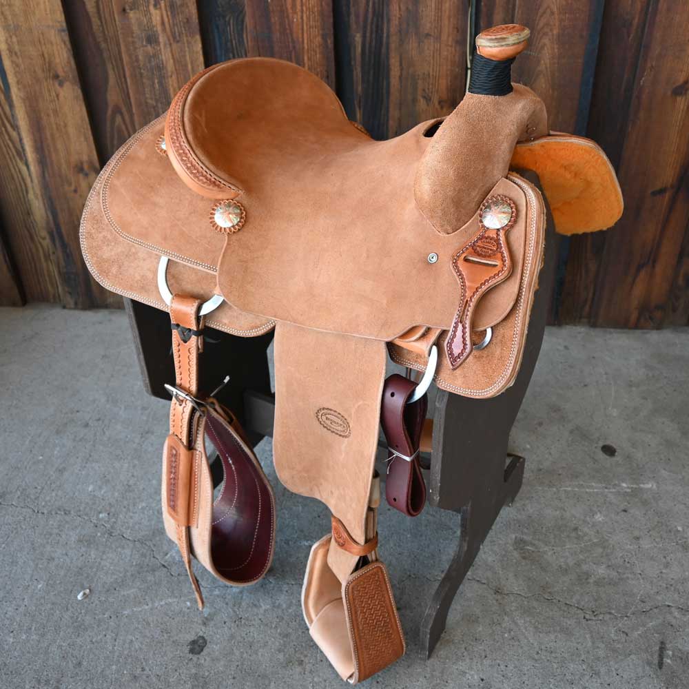 Selle De Rodéo Teskey's Team 16 Pouces - Cuir, Traditionnelle - État 9/10