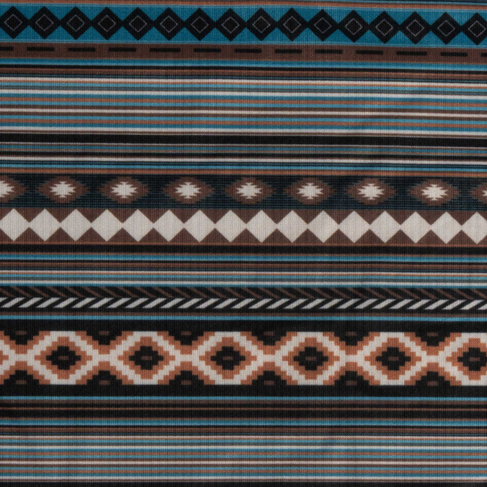 Rock & Roll Men's Teal Aztec Stripe Polo Shirt MEN - Clothing - Shirts - Short Sleeve Panhandle
