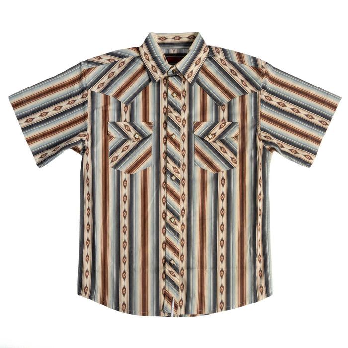 Rock & Roll Denim Boy's Serape Stripe Western Pearl Snap Shirt