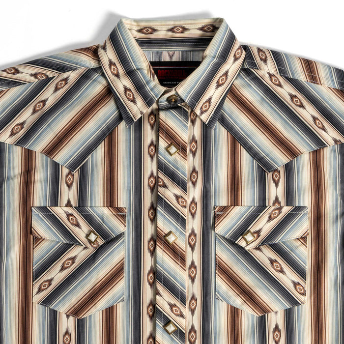 Rock & Roll Denim Boy's Serape Stripe Western Pearl Snap Shirt