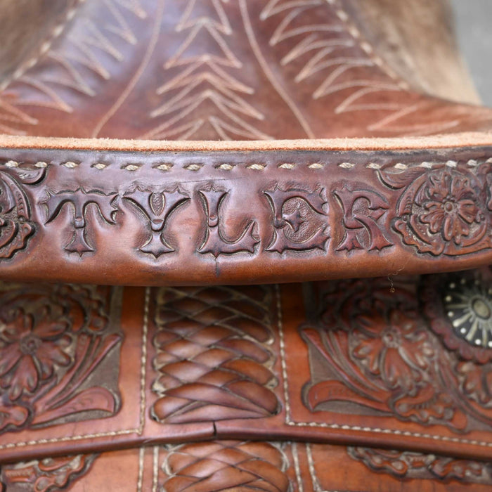 14.5" USED HW LEATHER TEAM ROPING SADDLE Saddles - Used HW Leather Co.
