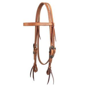 Teskey's Cowboy Harness Browband Headstall Tack - Headstalls Teskey's