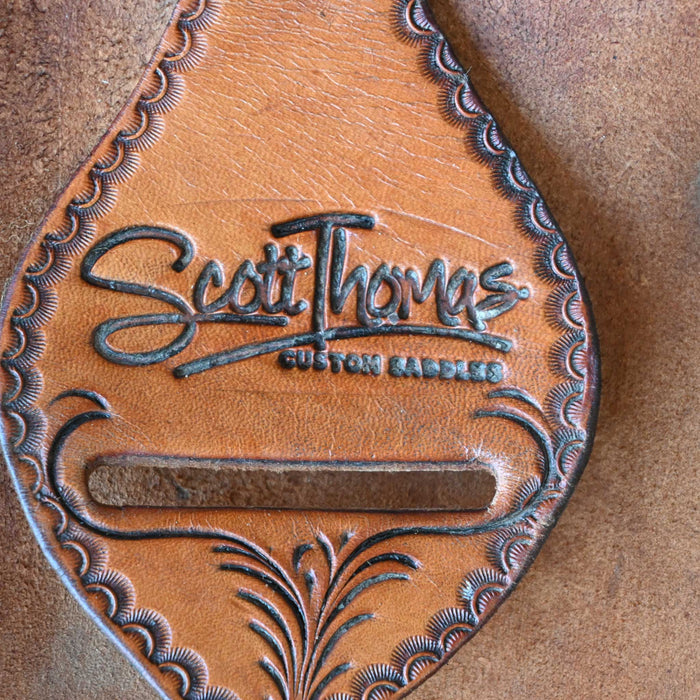 15" USED SCOTT THOMAS TEAM ROPING SADDLE