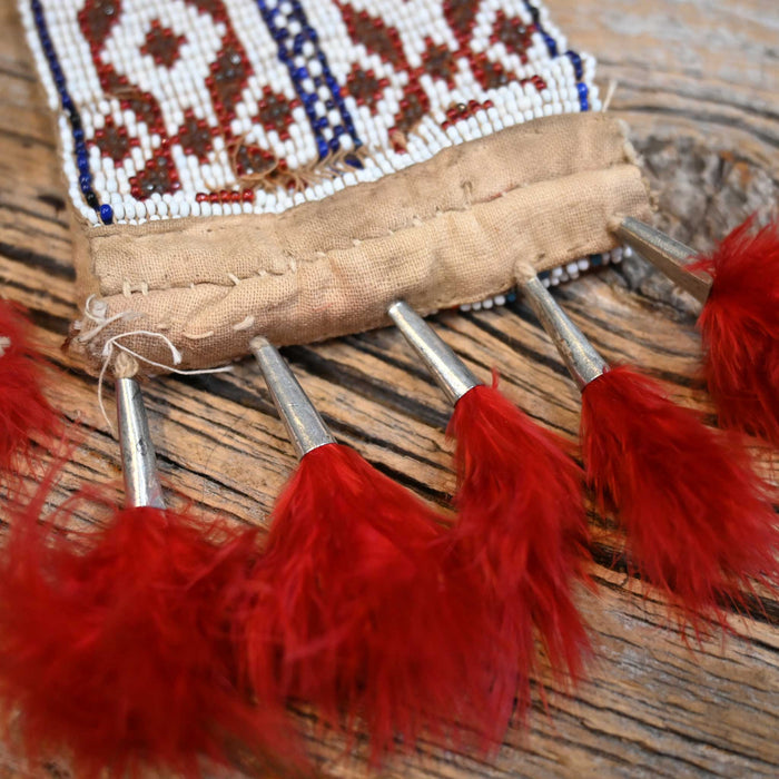 1910's Loom Beaded set of Indian Garter's w/Tin Cones Collectibles MISC