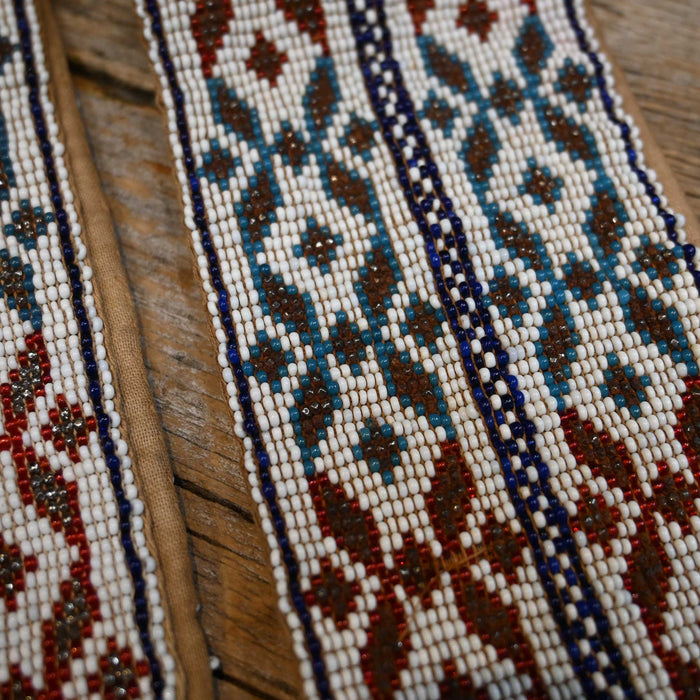 1910's Loom Beaded set of Indian Garter's w/Tin Cones Collectibles MISC