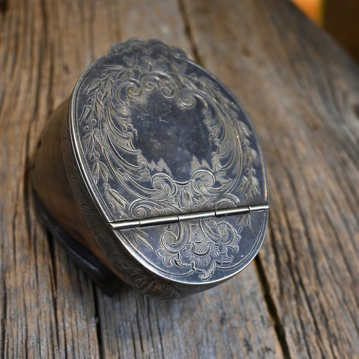 Vintage Horse Hoof Jewelry Box with Sterling Silver Case
