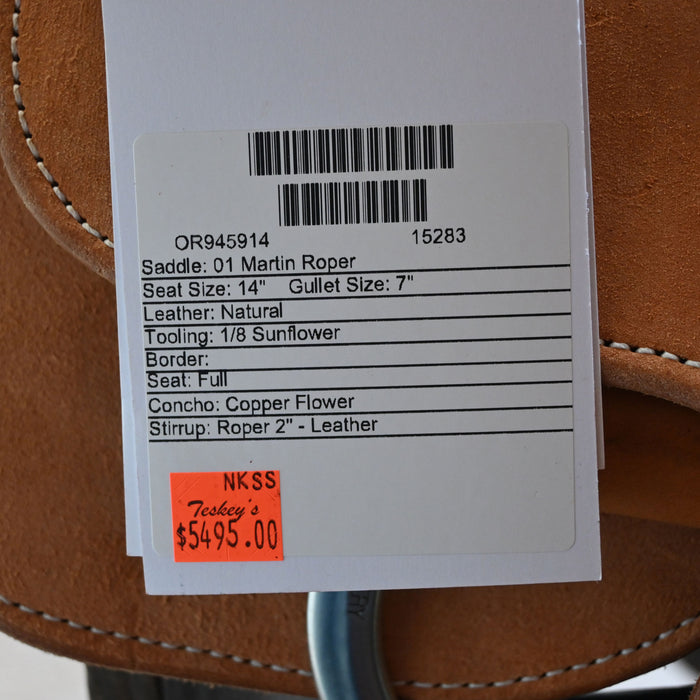 14" MARTIN TEAM ROPING SADDLE