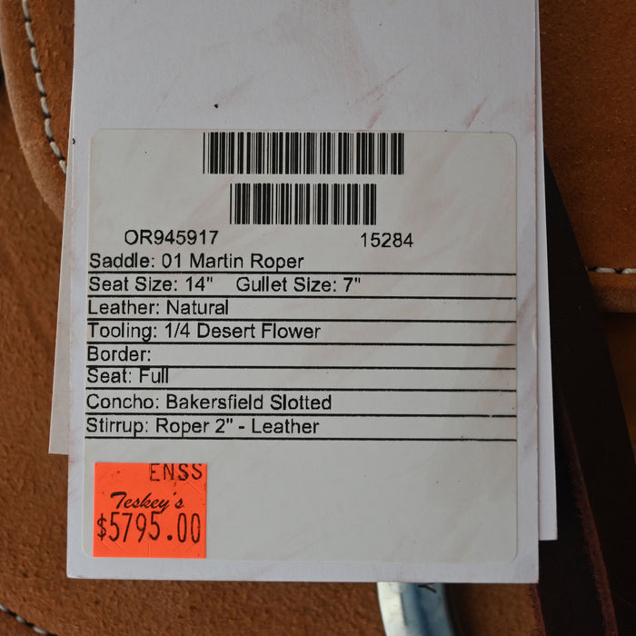 14" MARTIN TEAM ROPING SADDLE