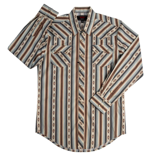 Rock & Roll Denim Men's Western Serape Stripe Pearl Snap Shirt MEN - Clothing - Shirts - Long Sleeve Panhandle