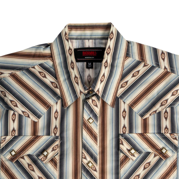 Rock & Roll Denim Men's Western Serape Stripe Pearl Snap Shirt MEN - Clothing - Shirts - Long Sleeve Panhandle
