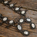 Vintage Stunning Mother of Pearl Squash Blossom Necklace Collectibles MISC