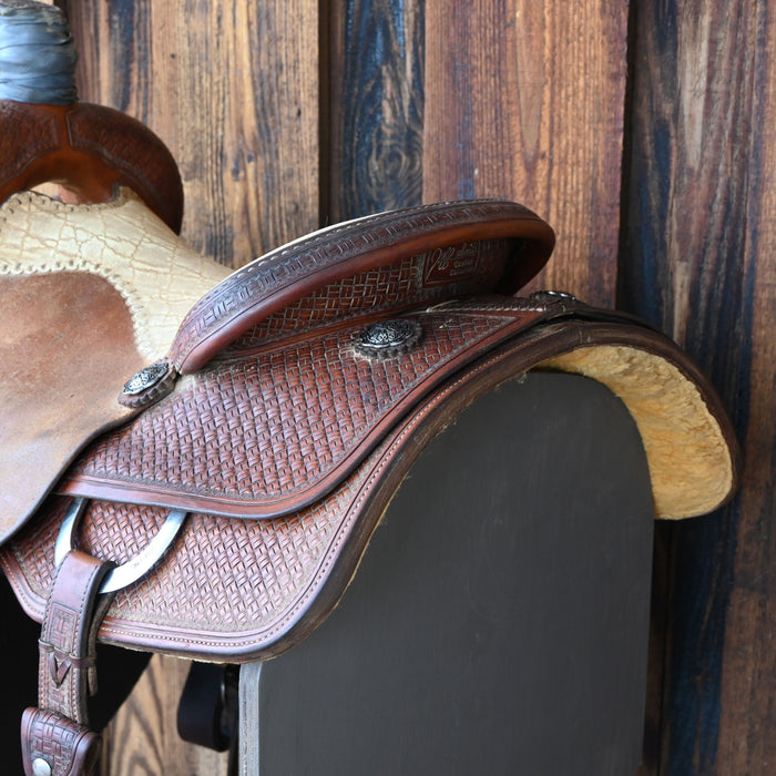 15.5" USED JEFF SMITH RANCH CUTTER SADDLE