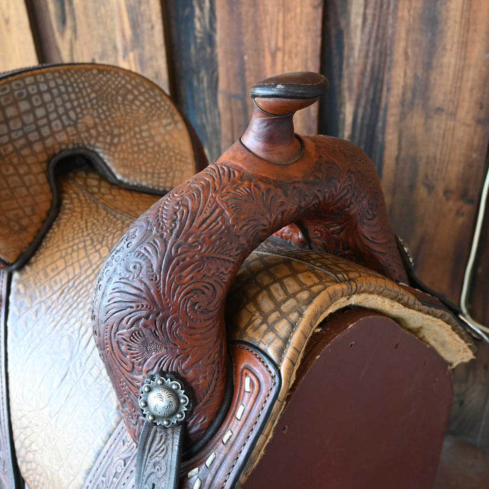 14.5" USED CIRCLE Y TAMMY FISCHER TREELESS BARREL SADDLE