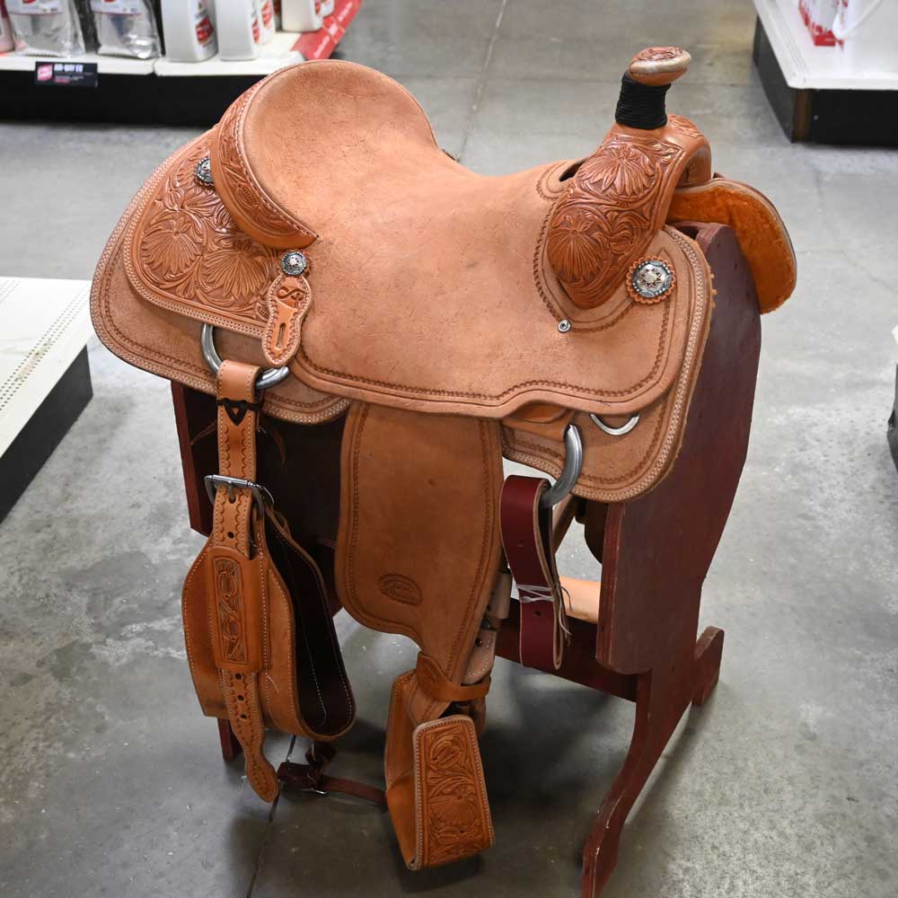 15" PATRICK SMITH ROPING SADDLE Saddles Patrick Smith