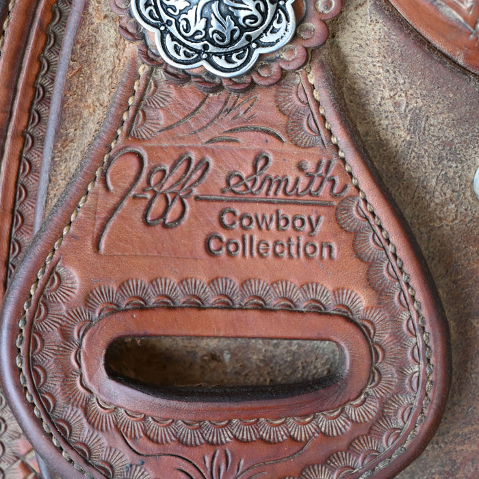 15.5" USED JEFF SMITH RANCH CUTTER SADDLE