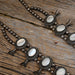 Vintage Stunning Mother of Pearl Squash Blossom Necklace Collectibles MISC