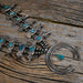 Vintage Bow Box Sterling Squash Blossom Necklace w/13 Stones Collectibles MISC
