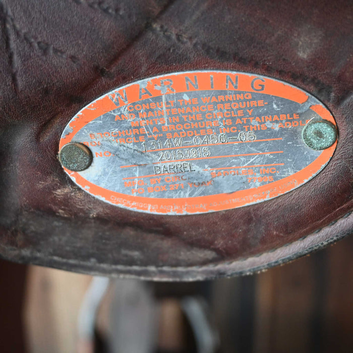 14.5" USED CIRCLE Y TAMMY FISCHER TREELESS BARREL SADDLE