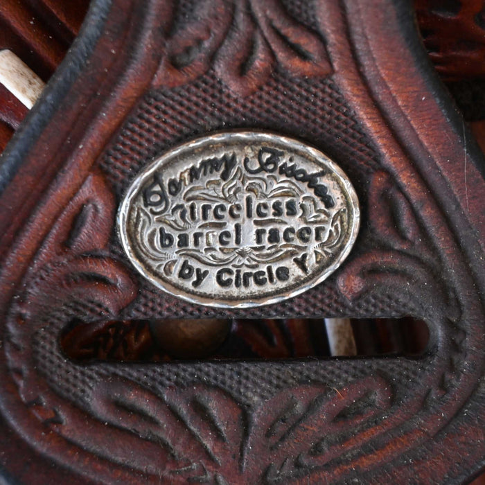 14.5" USED CIRCLE Y TAMMY FISCHER TREELESS BARREL SADDLE
