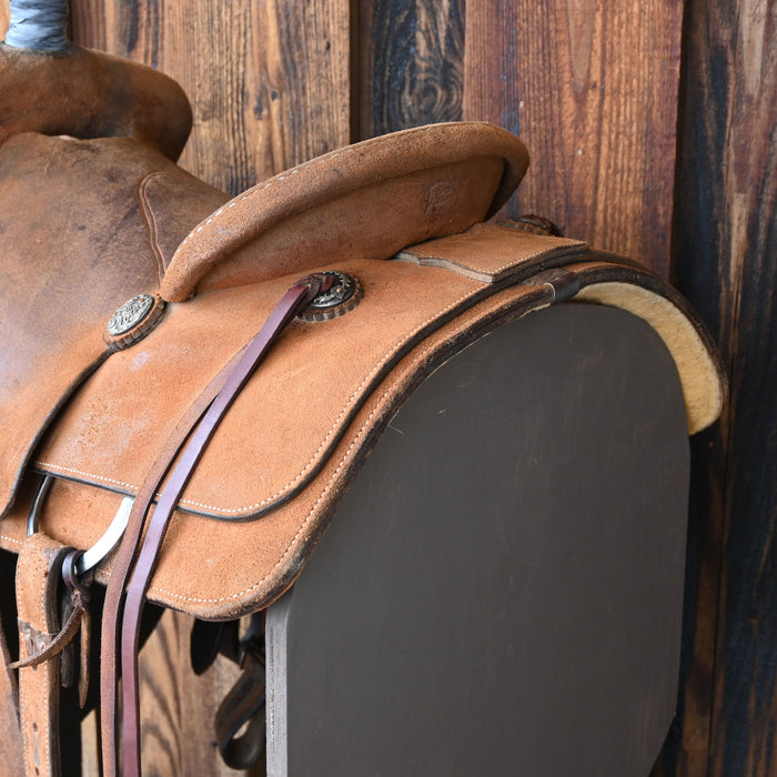 14" USED CACTUS TEAM ROPING SADDLE