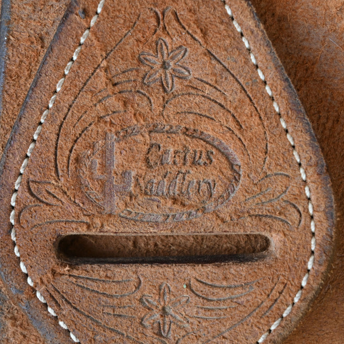 14" USED CACTUS TEAM ROPING SADDLE