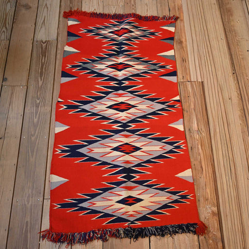 Vibrant German Town Navajo Rug Diamond pattern Collectibles MISC