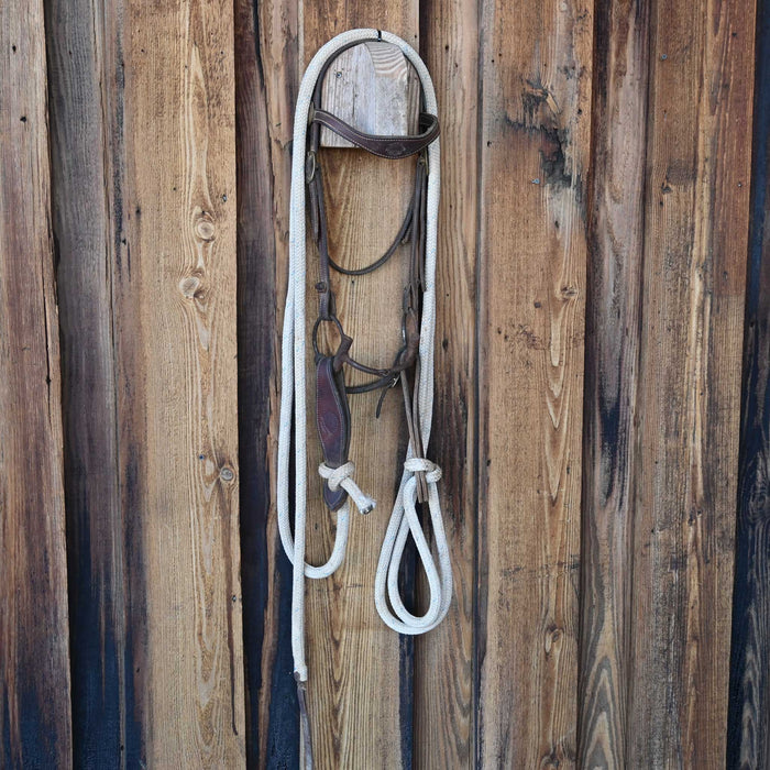 Dennis Moreland D-Ring Snaffle Bridle Rig w/Browband Headstall