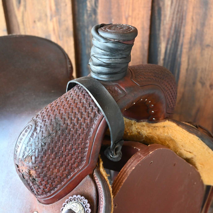 15" USED TESKEY'S RANCH CUTTER SADDLE