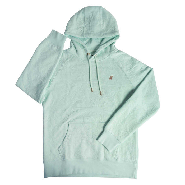 Hooey Women's Concho Bleached Aqua Leather Pattern Hoodie WOMEN - Clothing - Pullovers & Hoodies Hooey