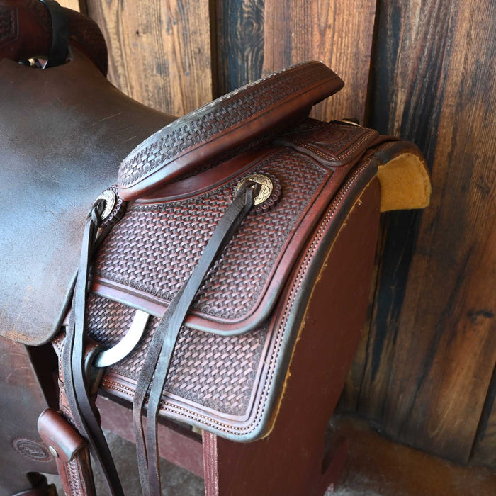 15" USED TESKEY'S RANCH CUTTER SADDLE