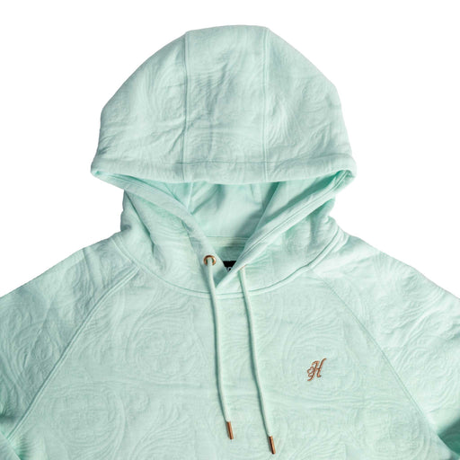 Hooey Women's Concho Bleached Aqua Leather Pattern Hoodie WOMEN - Clothing - Pullovers & Hoodies Hooey