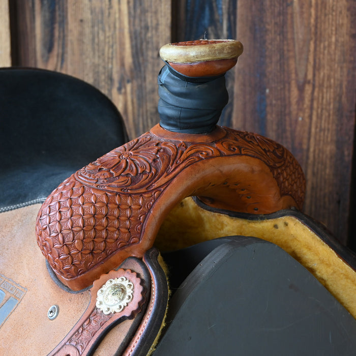 14" USED OXBOW TEAM ROPING SADDLE