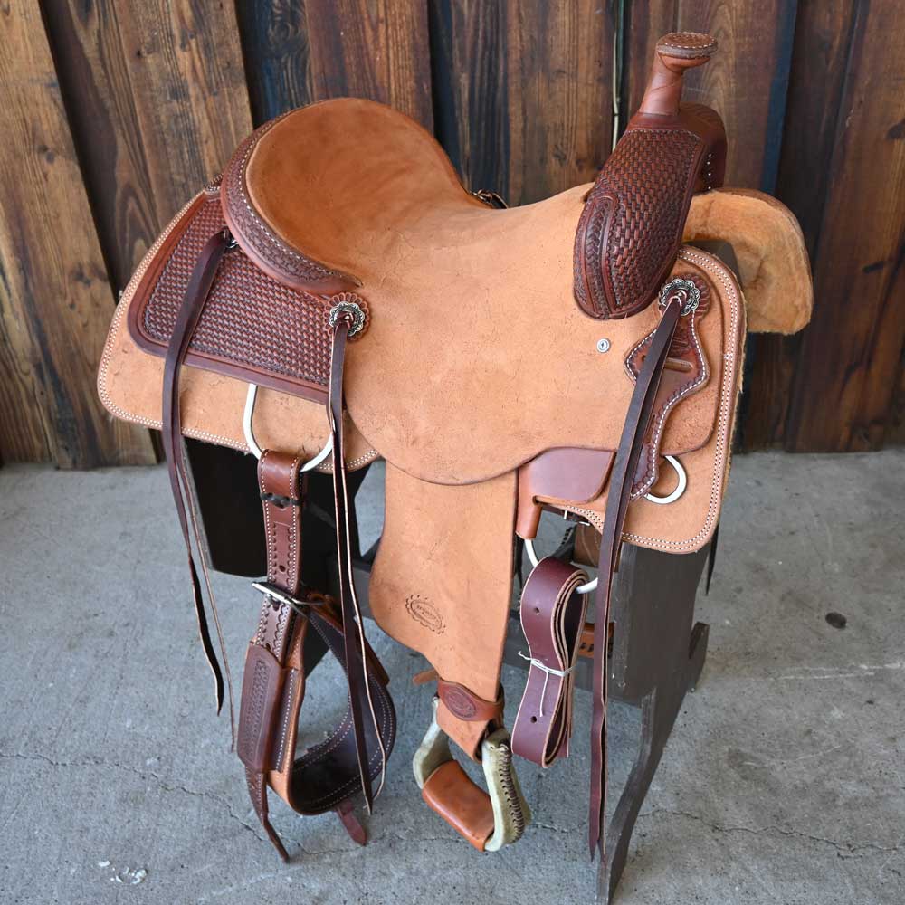 16" TESKEY'S RANCH CUTTER SADDLE Saddles TESKEY'S SADDLERY LLC   