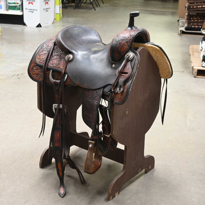 15" USED JEFF SMITH RANCH CUTTER SADDLE