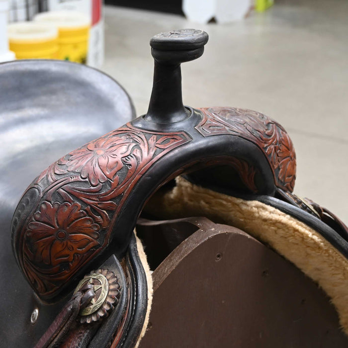 15" USED JEFF SMITH RANCH CUTTER SADDLE