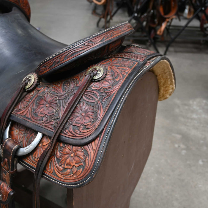 15" USED JEFF SMITH RANCH CUTTER SADDLE