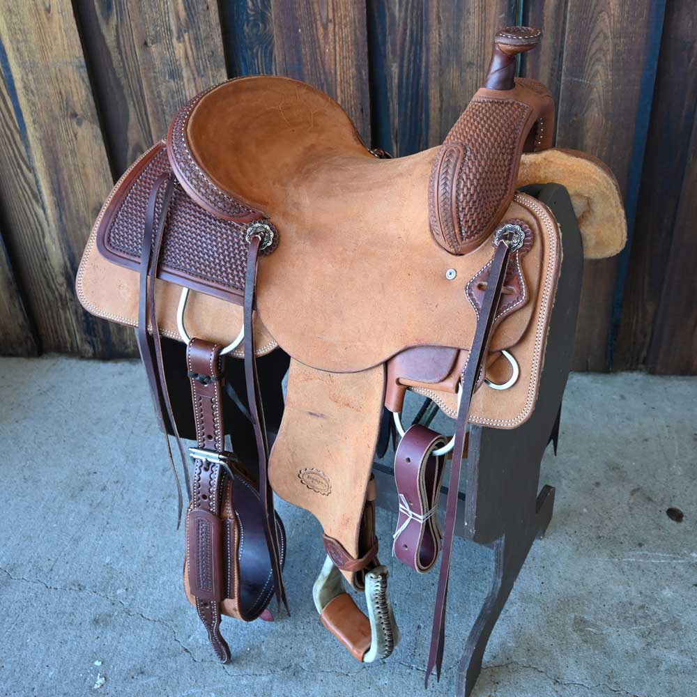 15.5" TESKEY'S RANCH CUTTER SADDLE Saddles Teskey's Saddlery