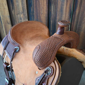 15.5" TESKEY'S RANCH CUTTER SADDLE Saddles TESKEY'S SADDLERY LLC   