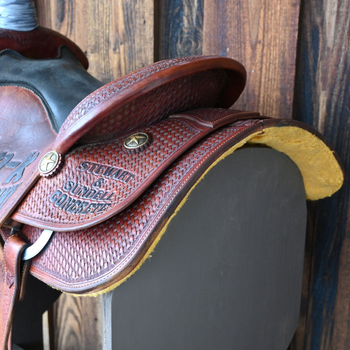 14" USED RUNNING P TEAM ROPING SADDLE