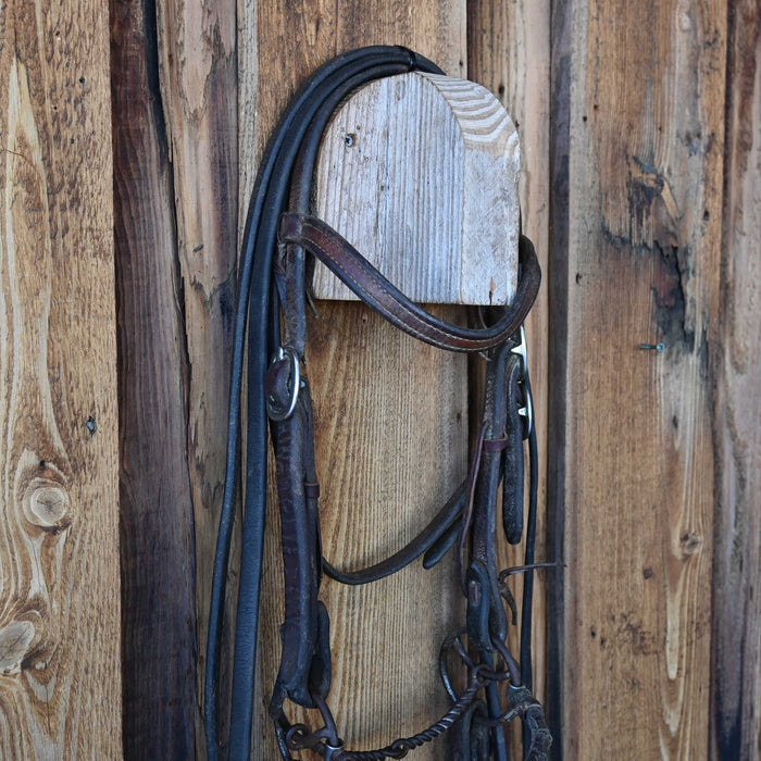 Locked O-Ring Twisted Wire Snaffle Bridle Rig w/Browband Headstall