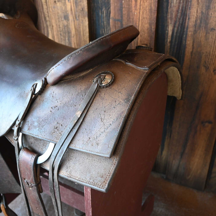 15.5" USED LUKE LANE RANCH CUTTER SADDLE