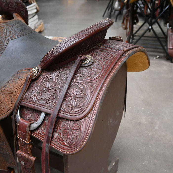 16" USED JEFF SMITH BUSTER WELCH RANCH CUTTER SADDLE