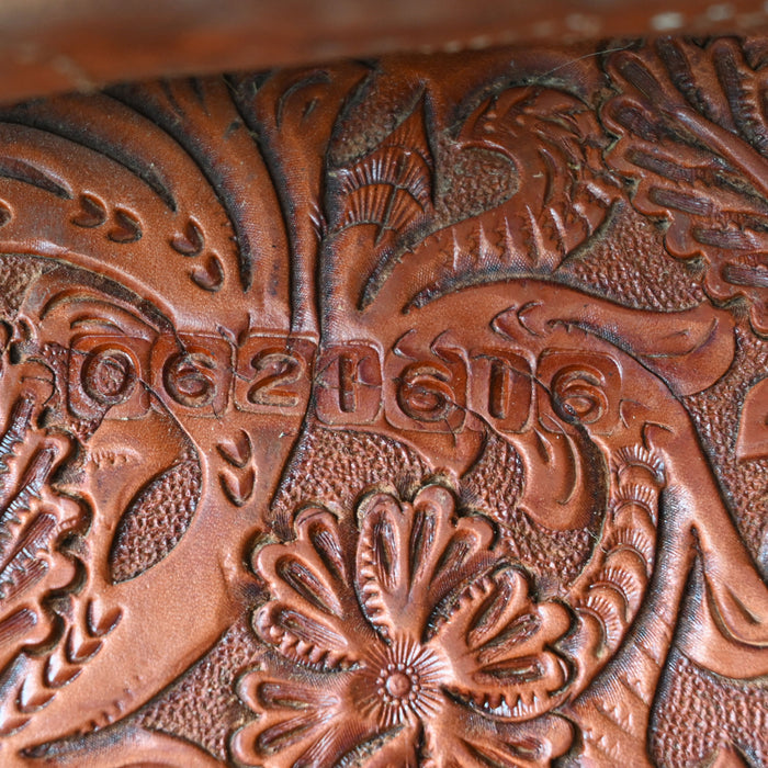 14.5" USED LAZY "L" BY LARRY COATS CALF ROPING SADDLE