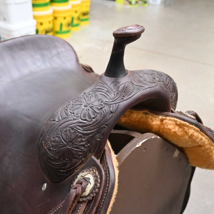 16" USED JEFF SMITH BUSTER WELCH CUTTING SADDLE