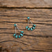 Vintage 1" Turquoise Sterling Silver Earrings Collectibles Misc